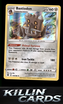Bastiodon 110/189 Pokemon Holo Rare SWSH10: Astral Radiance Card NM - Image 1