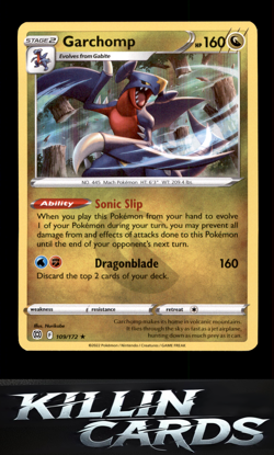 Garchomp 109/172 Pokemon Holo Rare SWSH09: Brilliant Stars Card NM - Image 1