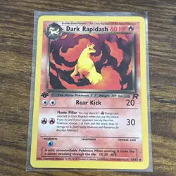 2000 Pokemon Team Rocket 1st Edition Dark Rapidash #44/82 LP - Image 1