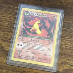 2000 Pokemon Team Rocket 1st Edition Dark Rapidash #44/82 LP - Image 3
