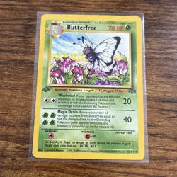 Pokemon TCG Butterfree Jungle 33/64 1st Edition Uncommon LP - Image 1