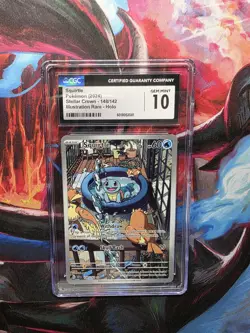 Pokemon Cgc 10 Squirtle #148 Corona Astrale Illustration Rare 2024 Inglese - Image 2