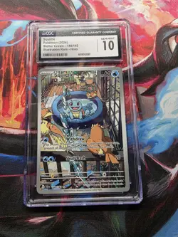 Pokemon Cgc 10 Squirtle #148 Corona Astrale Illustration Rare 2024 Inglese - Image 3