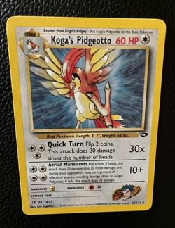 Pokemon TCG Koga's Pidgeotto 27/132 Rare Gym Challenge Card 2000 - Image 1