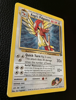 Pokemon TCG Koga's Pidgeotto 27/132 Rare Gym Challenge Card 2000 - Image 2