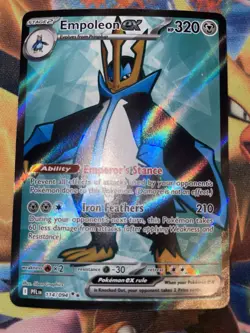 Empoleon ex 114/094 Phantasmal Flames Full Art Ultra Rare Holo Pokemon Card NM - Image 1