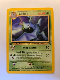 Golbat [1st Edition] #34 Pokemon Fossil HP - Image 1
