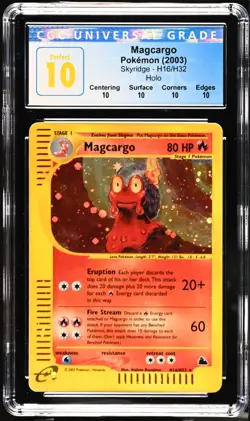 CGC PERFECT 10 2003 Pokemon (WOTC) Skyridge Magcargo-Holo #H16 (POP 1) - Image 1