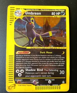 Pokemon ENG Umbreon Regular Holo Aquapolis H29/H32 No Charizard Skyridge Crystal - Image 2