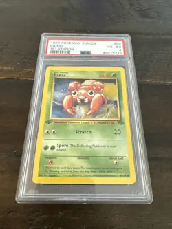 1999 POKEMON JUNGLE #59 PARAS PSA 4 1st Edition - Image 1