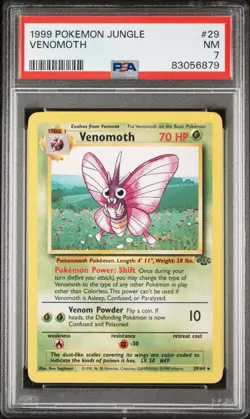 1999 POKEMON JUNGLE 29 VENOMOTH PSA 7 - Image 1
