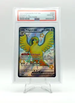 2024 POKEMON PALDEAN FATES SHINY ULTRA RARE SUR PIDGEOT EX 221/091 PSA 10 - Image 1