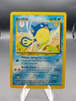 2000 Pokemon Neo Revelation Qwilfish #49 Extremely LP - Image 1