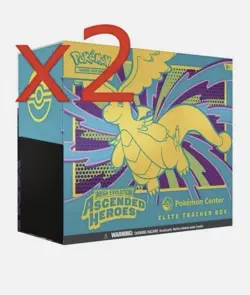 Ascended Heroes Pokemon Center Elite Trainer Box 2X (ETB) PRESALE CONFIRMED 2/20 - Image 1