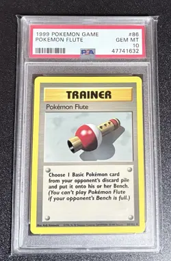 1999 Pokemon Base Set #86 Pokemon Flute PSA 10 - Image 2