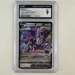 Genesect V 185/264 HOLO RARE Pokemon TCG Fusion Strike CGC 9 MINT NO SCRATCHS - Image 1