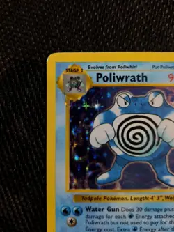 True Shadowless 1999 Pokemon Poliwrath 013/102 Base Set Holo LP - Image 3
