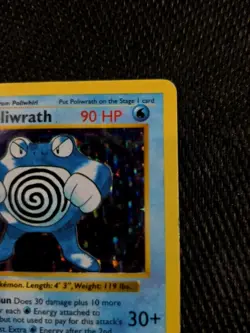 True Shadowless 1999 Pokemon Poliwrath 013/102 Base Set Holo LP - Image 4