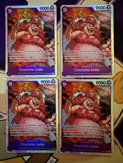 One Piece Card Game Charlotte Linlin OP08-069 SR English x4 Playset - Image 1