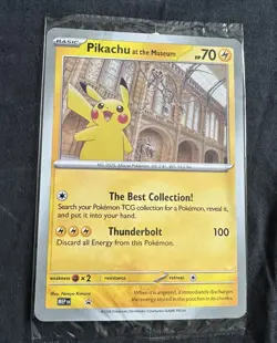 Pikachu At The Museum (SEALED) Natural History Museum Pokemon Promo Card 2026 #1 - Image 1