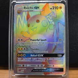 Pokemon GX Raichu Full Art Rainbow Secret Rare Card 75/73 Shining Legends - Image 1
