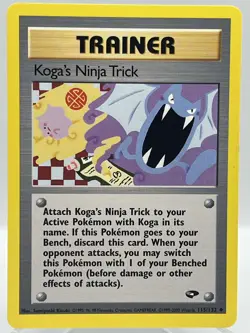 Kogas Ninja Trick 115/132 Gym Challenge Non Holo WotC Vintage Pokemon TCG Card - Image 1