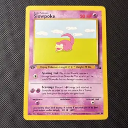 Slowpoke 55/62 – Fossil Set – 1st Edition – 1999 Pokemon Card – Common – WOTC NM - Image 1