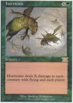 Hurricane ~ Moderately Played 6th Edition Sixth MTG Magic UltimateMTG Green Card - Image 1