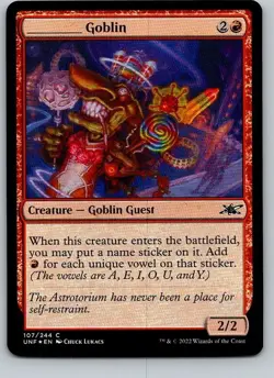 _____ Goblin | Unfinity UNF 107 | FOIL | NM | MTG - 7.53 - Image 1