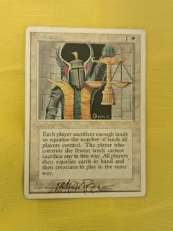 MTG Balance autograph Mark Poole 4th Edition signed Magic Gathering - Image 1