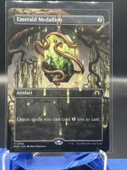 Mtg. Emerald Medallion. Borderless. Modern Horizons 3 - Image 1