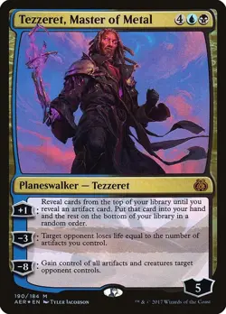 Foil Tezzeret, Master of Metal Aether Revolt LP 190 - Image 1
