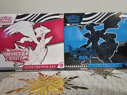 Pokemon TCG. White Flare and Black Bolt ETB’s Lot Of Two Factory Sealed - Image 1