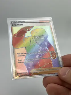 Pokemon TCG Brandon Sword & Shield - Silver Tempest 203/195 Holo Secret Rare - Image 4