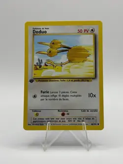 Pokemon Doduo Base Set 48/102 Common Regular Basic 50 HP French 1999 Card - Image 1