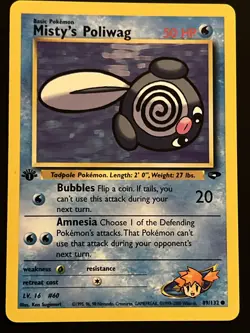 Pokemon - Gym Challange - Misty's Poliwag 89/132 - 1st Edition - (EX-NM) - Image 1