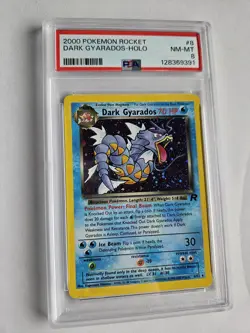 PSA 8 NM-MINT Dark Gyarados 8/82 Pokemon 2000 Team Rocket Unlimited Holo Rare - Image 2