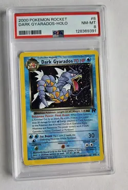 PSA 8 NM-MINT Dark Gyarados 8/82 Pokemon 2000 Team Rocket Unlimited Holo Rare - Image 3