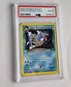 PSA 8 NM-MINT Dark Gyarados 8/82 Pokemon 2000 Team Rocket Unlimited Holo Rare - Image 5