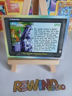 Topps Pokemon 1999 TV Animation EP19 The Ghost Of Maiden Peak Rainbow Holo - Image 3