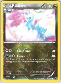 Altaria 92/113 Uncommon Legendary Treasures Pokemon Reverse Holo NM - Image 1