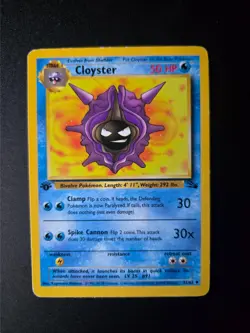 Cloyster [1st Edition] #32 Pokemon Fossil HP - Image 3