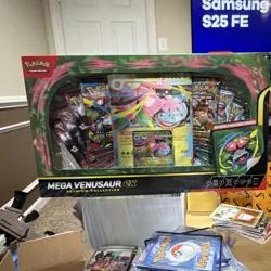 Pokemon Mega Venusaur EX Premium Collection Box with Reusable Sticker - Image 1