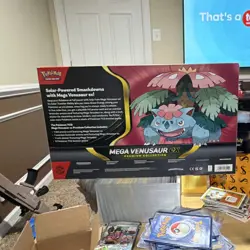 Pokemon Mega Venusaur EX Premium Collection Box with Reusable Sticker - Image 2