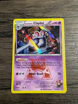Pokemon TCG Team Magma's Claydol Double Crisis 11/34 Holo Rare LP. - Image 1