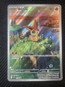 Victini Holo Promo Scarlet & Violet 208 Pokemon TCG Basic Beast 80 HP 2025 - Image 1