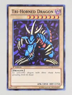 YuGiOh Tri-Horned Dragon LCYW-EN157 Super Rare 1st Ed MP - Image 1