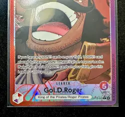 One Piece CCG Gol.D.Roger Alt Art Leader OP-13 English + Roger Gold Don⭐ NM - Image 3