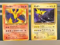 Moltres No.146 Zapdos 145 Quick Starter Gift Japanese non Holo USED Pokemon Card - Image 1