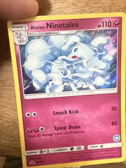Alolan Ninetales SM128 Black Star Promo Holo 2018 Pokemon Card - Image 2
